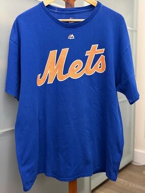 Majestic New York Mets Yoenis Cespedes 52 Player Tee Blue Men's Size XL